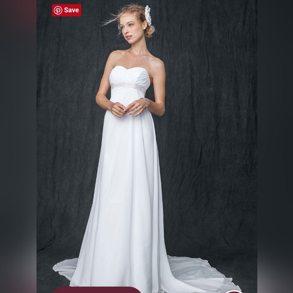 David's Bridal Empire Waist Wedding Dress